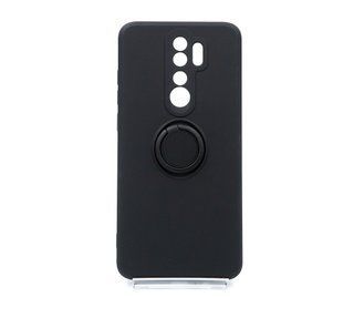Чехол (TPU) Candy Ring для Xiaomi Redmi Note 8Pro black Full Camera