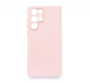 Силіконовий чохол Full Cover для Samsung S22 Ultra pink sand Full Camera без logo