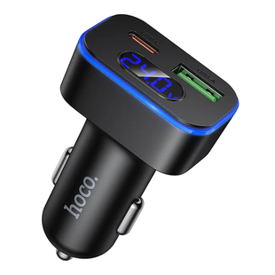 Автомобільний зарядний пристрій HOCO Z63B 1USB QC18W/1Type-C PD30W Total 48W Display black
