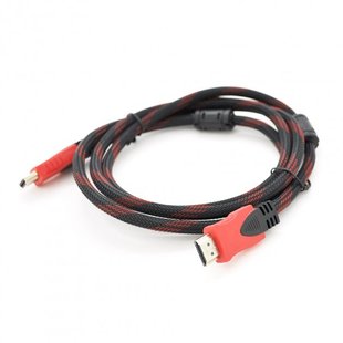 Кабель HDMI (папа-папа) 1,4V 1.5m двойной феррит black/red