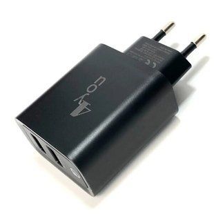 Мережевий зарядний пристрій 4YOU A44 QC3.0 PD28W 2USB black