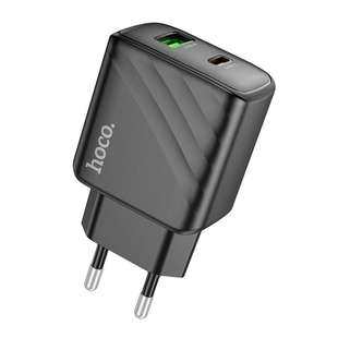 Сетевое зарядное устройство Hoco CS23A 1USB/1USB-C PD/QC 30W black