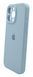 Силіконовий чохол Full Cover для iPhone 15 Pro Max light blue Full Camera