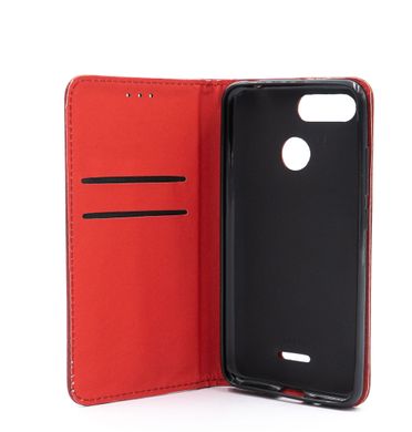Чохол книжка Black TPU Magnet для Xiaomi Redmi 6A red