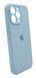 Силіконовий чохол Full Cover для iPhone 15 Pro Max light blue Full Camera
