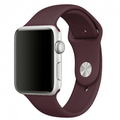 Силіконовий ремінець для Apple Watch Sport Band 42/44/45/49mm (M) 2pcs marsala