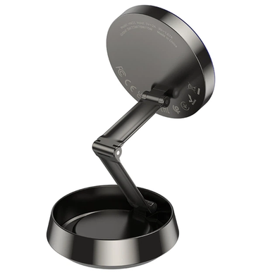 Автодержатель Hoco HW33 Metal ring magnetic wireless fast charging car holder metal grey