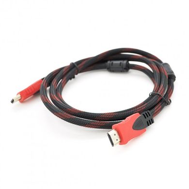 Кабель HDMI (тато-тато) 1,4V 1.5m подвійний ферит black/red