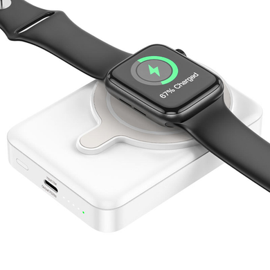 Power Bank Hoco Q11 Expressar PD20W 3-in-1 magnetic PD/Apple-Watch/MagSafe 10000mAh white