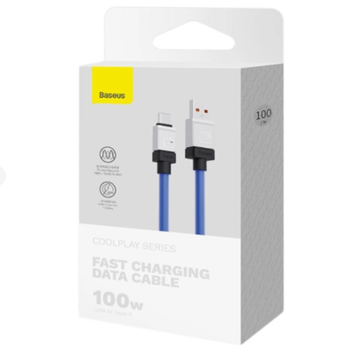 USB кабель Baseus Coolplay series Fast Charging Cable Type-C 100W 1m blue CAKW000603