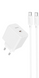 Сетевое зарядное устройство Hoco CS13A Ocean single port PD20W charger set Type-C toType-C white