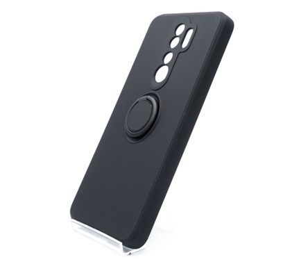 Чохол (TPU) Candy Ring для Xiaomi Redmi Note 8Pro black Full Camera