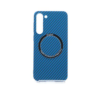 Чохол WAVE Carbon Case with MagSafe для Samsung S23+ blue