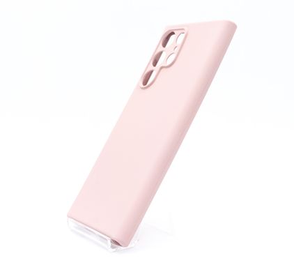 Силіконовий чохол Full Cover для Samsung S22 Ultra pink sand Full Camera без logo