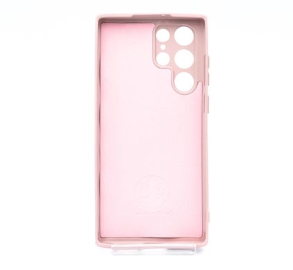 Силіконовий чохол Full Cover для Samsung S22 Ultra pink sand Full Camera без logo