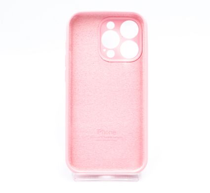 Силіконовий чохол Full Cover для iPhone 14 Pro light pink Full Camera
