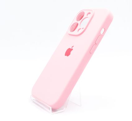 Силіконовий чохол Full Cover для iPhone 14 Pro light pink Full Camera