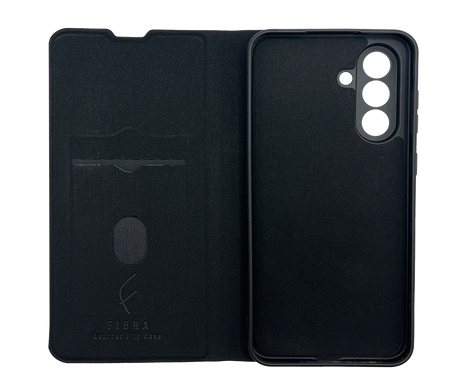 Чехол книжка FIBRA (рельеф) для Samsung A56 black Full Camera