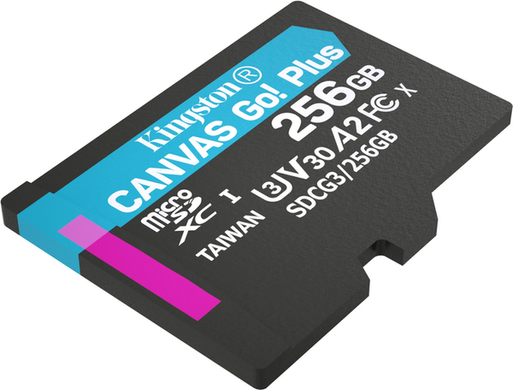 Карта пам'яті Kingston MicroSDXC 256GB Canvas Go Plus Gen4 200MB/s A2 U3 V30