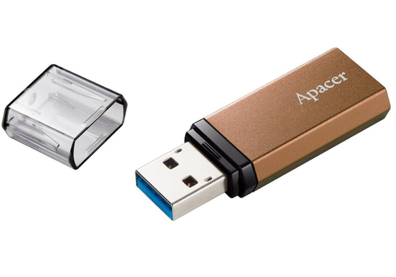USB флэш накопитель Apacer AH25C 64GB Bronze Brown USB 3.2 (AP64GAH25CJ-1)