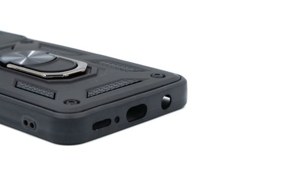 Чохол Camshield Serge Ring for Magnet для Samsung A21S black протиударний шторка/захист камери