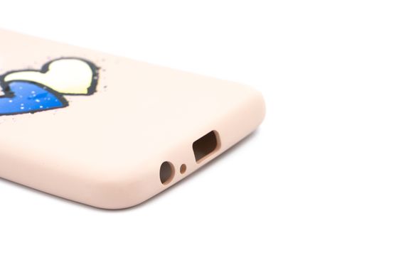 Силіконовий чохол Full Cover SP MyPrint для Samsung A8 2018 pink sand (серця-укр.)