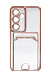 Силіконовий чохол WAVE Metal Pocket для Samsung S24 pink Full Camera