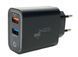 Мережевий зарядний пристрій 4YOU A44 QC3.0 PD28W 2USB black