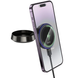 Автодержатель Hoco HW33 Metal ring magnetic wireless fast charging car holder metal grey