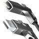 Кабель Gelius Twister GP-UCN004 4в1 USB-A/Type-C to Type-C/Lightning (1,2m) (60W) Gray