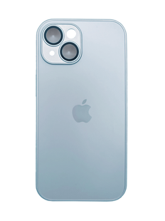 Чохол AG-Glass Matte Camera Lens with Magsafe для iPhone 15 sierra blue