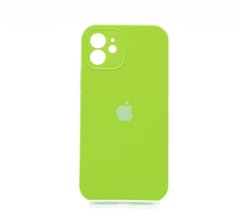 Силіконовий чохол Full Cover для iPhone 12 lime green Full Camera