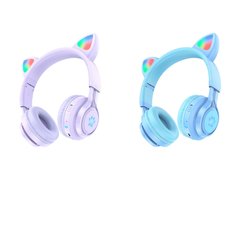 Навушники бездротові Hoco W39 Cat Ear Bluetooth purple