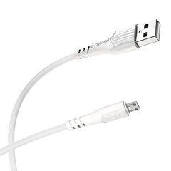 USB кабель Borofone BX37 Wieldy Micro 2.4A/1m white