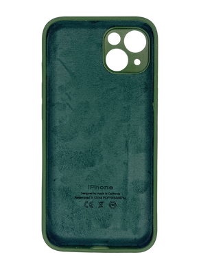 Силіконовий чохол Full Cover для iPhone 13 dark green Full Camera