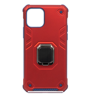 Чохол протиударний техно з кільцем для IPhone 11Pro red