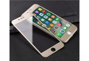 Защитное 3D/4D стекло Люкс для iPhone 6 + Gold 0.3mm f/s gold