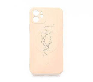 Накладка Wave Minimal Art Case для iPhone 12 (TPU) pink sand/human