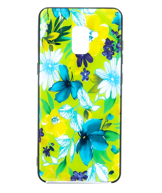Накладка Glass Case Рельеф для Samsung A8 Plus (2018)