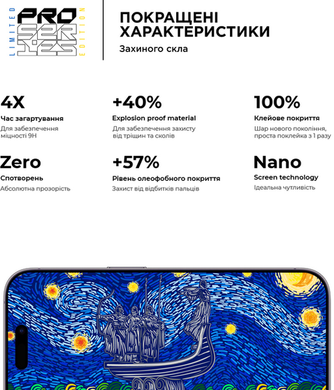 Защитное стекло ArmorStandart Pro 3D LE для iPhone 14Pro Black (ARM65658)