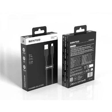 Кабель Senteo SL-05 Foamed Silicone 2.4A USB to Lightning 1m black