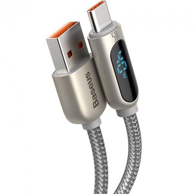 USB кабель Baseus Display CATSK Type-C 5A FC 1m Silver