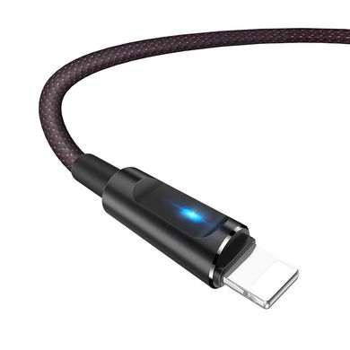 USB кабель HOCO U47 Essence Core Smart Lightning 2,4A/1,2m LED black