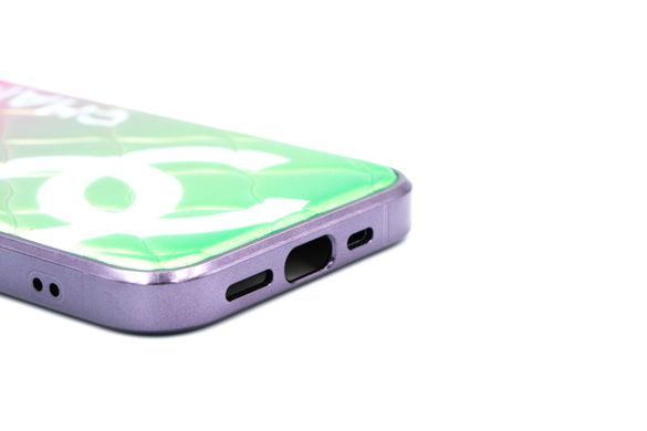 Чохол CHANEL Delux Edition для iPhone 13 Pro green/pink