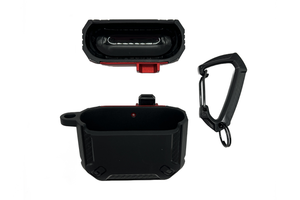Чохол Defender case for AirPods 4+ карабін red/black box