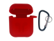 Чохол силіконовий HOCO для Apple AirPods 1/2 (з карабіном) №4 red