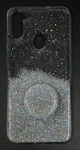 Силиконовый чехол Fashion popsoket для Samsung A11 silver