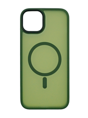 Чохол TPU+PC Metal Buttons with MagSafe Colorful для iPhone 15 Plus green