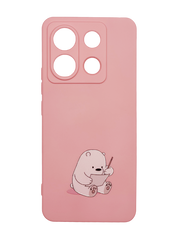 Силиконовый чехол Art для Xiaomi Redmi Note 13 Pro 5G/Poco X6 pink/bear Full Camera