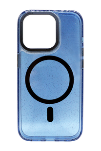 Чехол TPU Glitter with MagSafe для iPhone 14 Pro dark blue
